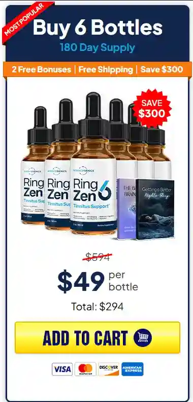 Ringzen6 Super Saver Pack: 6 Bottles for $294 ($49 per bottle)